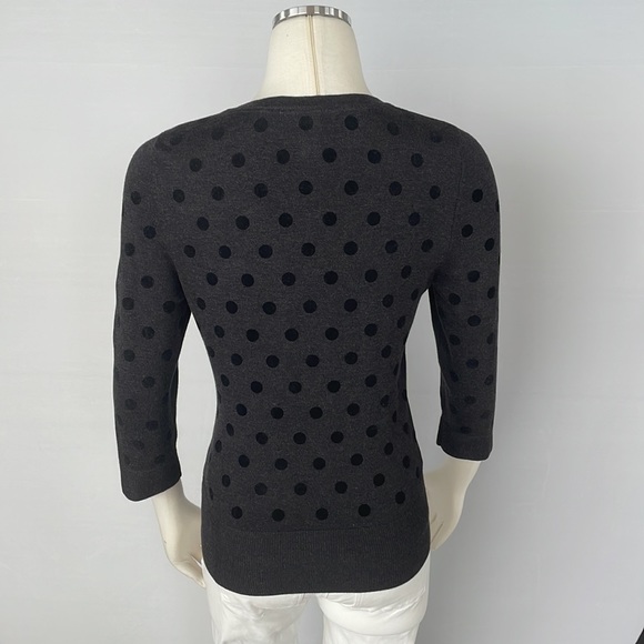 WHBM Gray Polka dot Cadigan Size Small - Picture 8 of 9